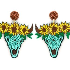 Bull skull earrings